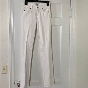 Paige Skyline Straight White Jeans